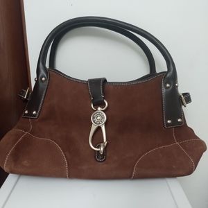 Dooney & Bourke Brown/Black Leather Handbag